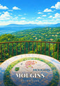 Mougins — La Table d'Orientation du Belvédère et le Panorama sur les Collines et Montagnes de la Côte d'Azur