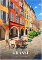 Grasse — Place aux Arcades et Terrasse Provençale au Cœur de la Vieille Ville de la Côte d'Azur