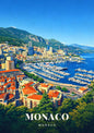 Monaco — Le Port Hercule et la Skyline de la Principauté entre Mer et Montagne