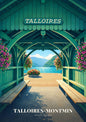 Talloires-Montmin — L'Embarcadère de Bois Vert et ses Paniers de Pétunias Roses ouvrant sur le Lac d'Annecy