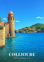 Collioure — Le Clocher de Notre-Dame-des-Anges et la Baie aux Eaux Turquoise de la Côte Vermeille